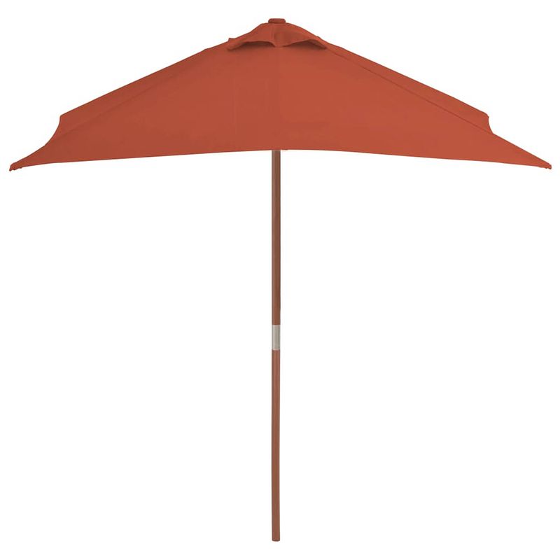 Foto van The living store tuinparasol - 150x200x235 cm - terracotta - met ventilatiegat