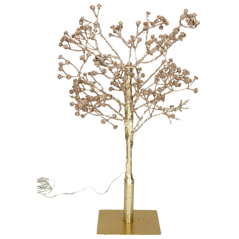 Foto van Feeric lights and christmas lichtboom - h50 cm - goud - kunststof - kerstverlichting figuur