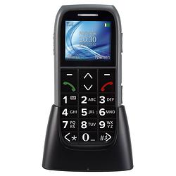 Foto van Eenvoudige mobiele telefoon voor senioren met sos noodknop fysic fm-7575 zwart-antraciet
