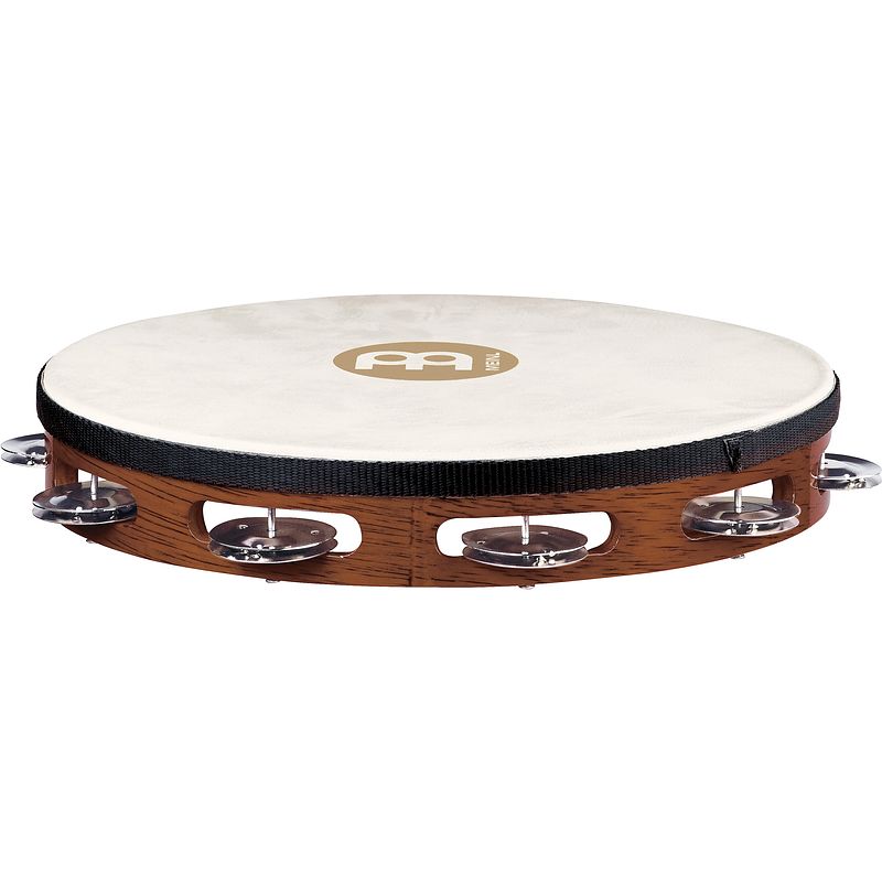 Foto van Meinl tah1ab traditional goat-skin wood tambourine, steel