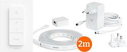 Foto van Philips hue lightstrip plus white & color 2m basisset + draadloze dimmer