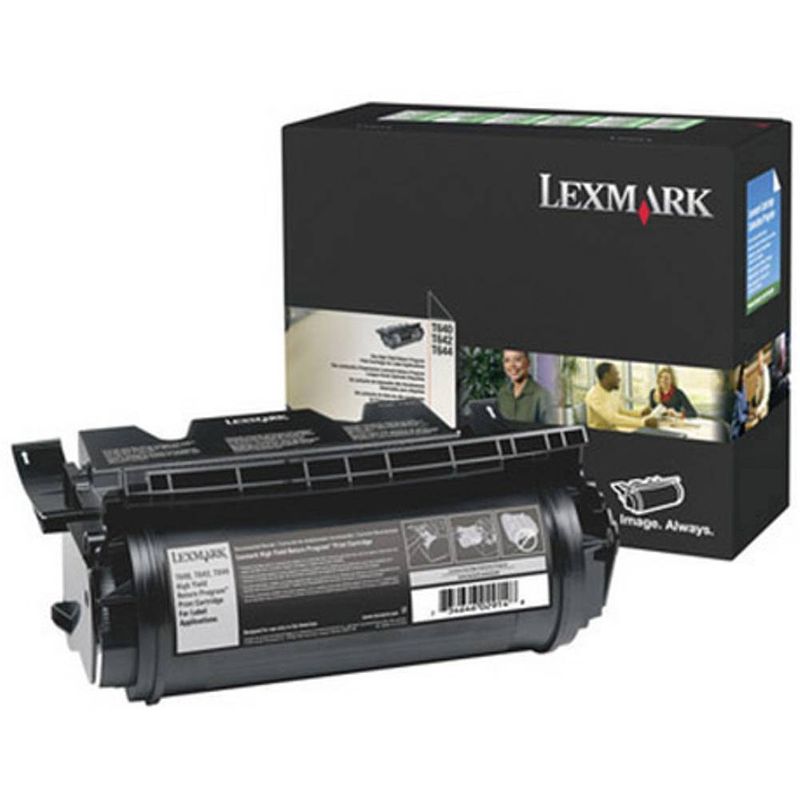 Foto van Lexmark toner t640, t642, t644 64054he origineel zwart 21000 bladzijden