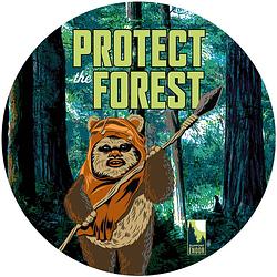 Foto van Komar star wars protect the forest vlies zelfklevend fotobehang 125x125cm 1-deel