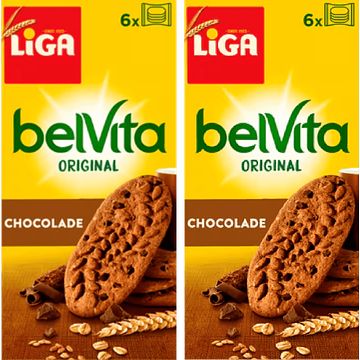 Foto van Liga belvita chocolade koekjes 2 x 300g bij jumbo