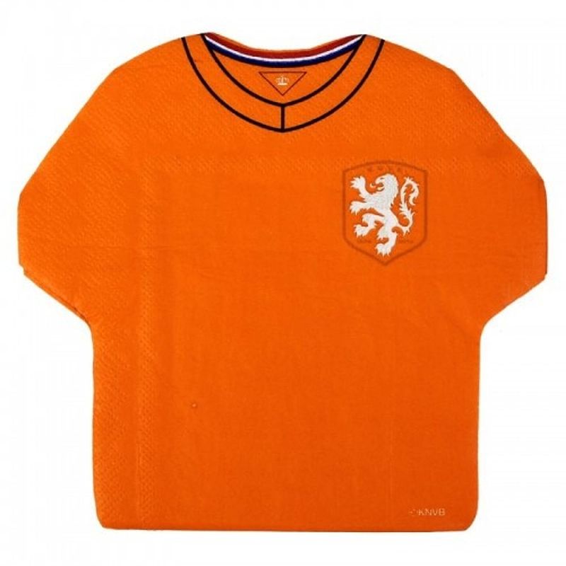 Foto van Servet knvb shirtvorm 15 x 16 cm 20 stuks