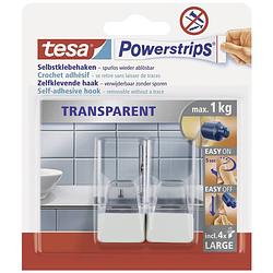 Foto van Tesa powerstrips® tesa powerstrips haken transparant transparant, wit