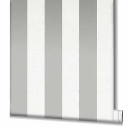 Foto van Topchic behang stripes grijs en wit