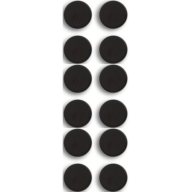 Foto van Zeller whiteboard/koelkast magneten extra sterk - 12x - mat zwart - magneten