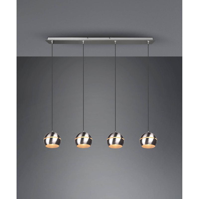 Foto van Design hanglamp fletcher - metaal - grijs