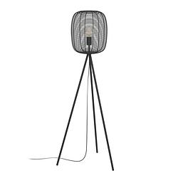 Foto van Eglo rinroe vloerlamp - e27 - 140,5 cm - zwart - staal