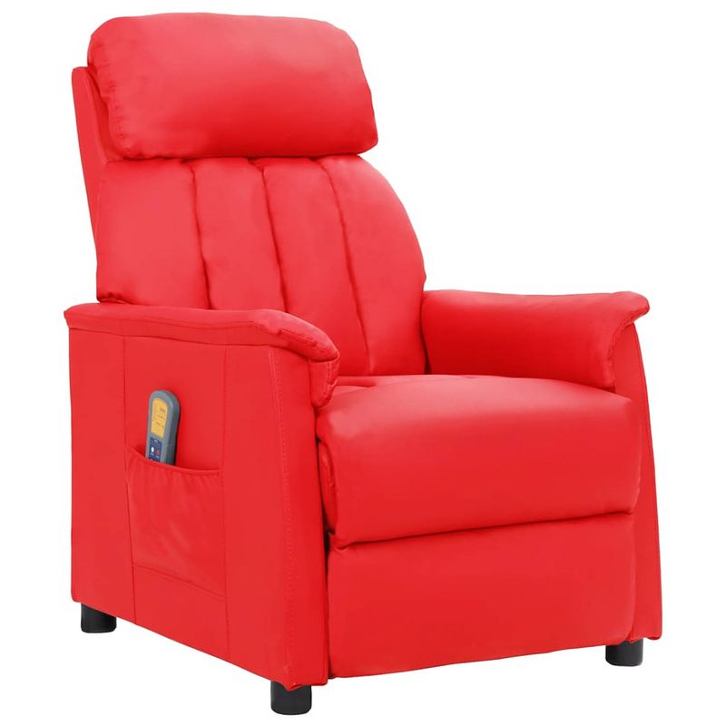 Foto van The living store sta-op massagestoel - verstelbaar - 6-punts massage - rood - 73x92x102.5cm