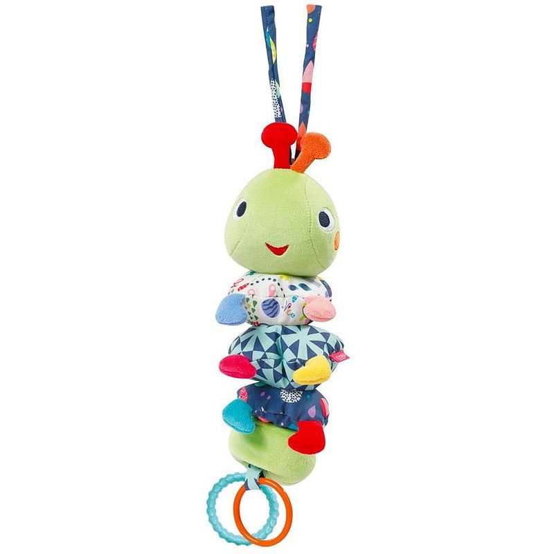 Foto van Fehn muziekdoosje color friends rups 24 cm pluche