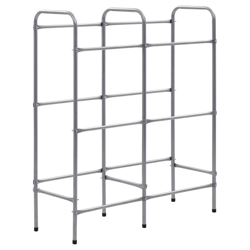 Foto van Vidaxl opbergrek voor 6 kratten 96x33x116 cm steel zilverkleurig