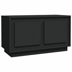 Foto van Vidaxl tv-meubel 80x35x45 cm bewerkt hout zwart