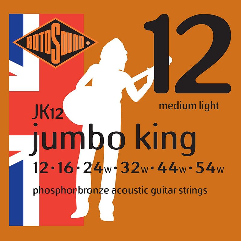 Foto van Rotosound jk12 jumbo king set westerngitaarsnaren 012 - 054