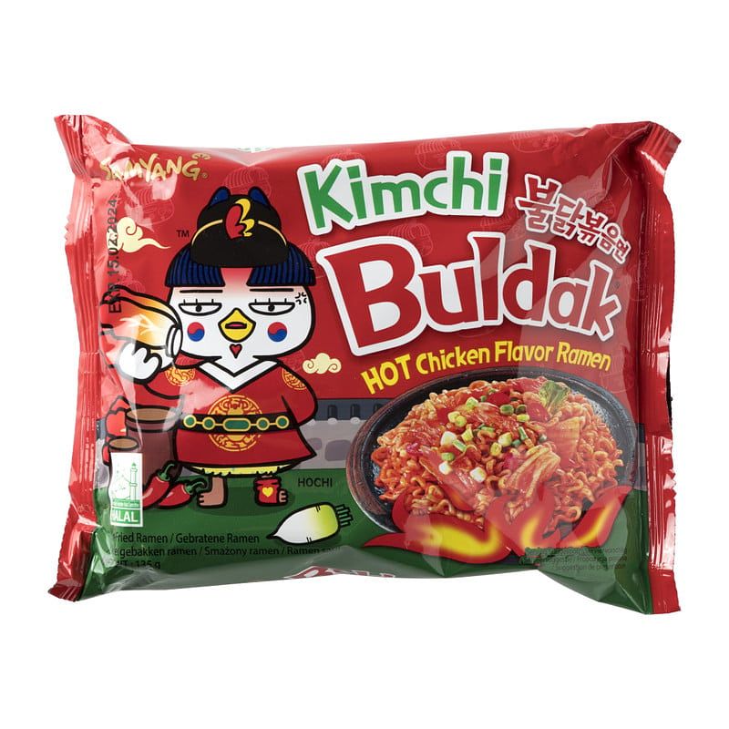 Foto van Samyang buldak noodles - kimchi - 135 gram