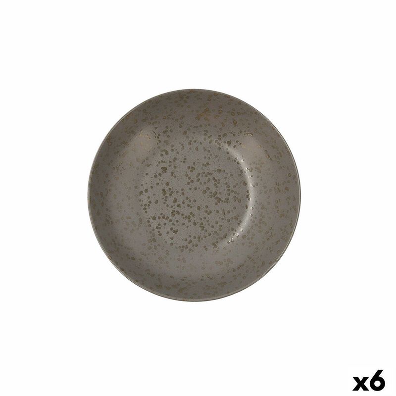 Foto van Diep bord ariane oxide keramisch grijs (ø 21 cm) (6 stuks)