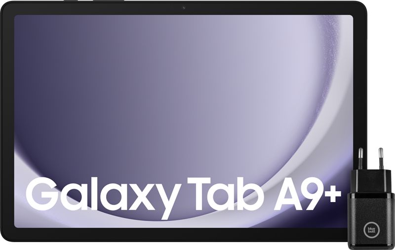 Foto van Samsung galaxy tab a9 plus 11 inch 128gb wifi grijs + bluebuilt oplader