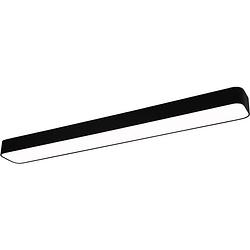 Foto van Led plafondlamp - plafondverlichting - trion astinto - 37w - aanpasbare kleur - dimbaar - rechthoek - mat zwart -