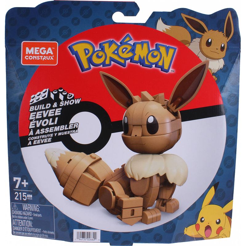 Foto van Fisher-price bouwset mega construx pokemon eevee bruin/crème