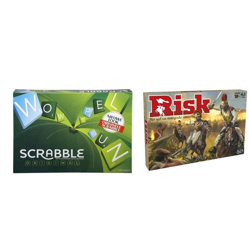 Foto van Spellenbundel - 2 stuks - scrabble original & risk