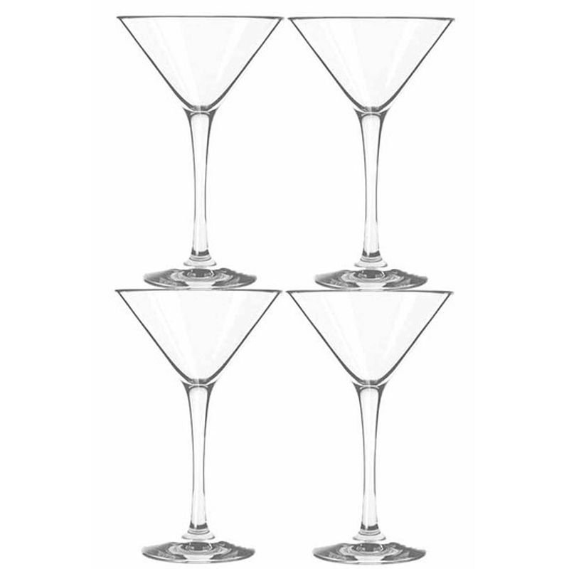 Foto van 8x stuks cocktails/martini glazen transparant van 260 ml - cocktailglazen