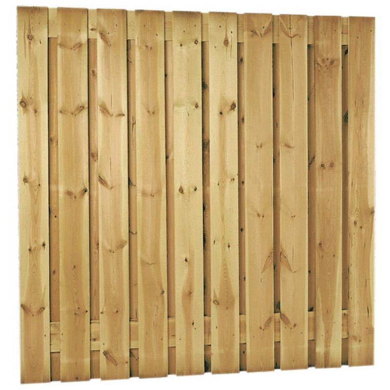 Foto van Intergard schutting tuinscherm zichtdicht 21 planks 180x180cm rvs