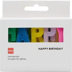 Foto van Hema taartkaarsjes happy birthday multicolour bij jumbo