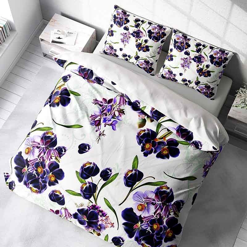 Foto van Nice dreams purple garden dekbedovertrek 1-persoons (140 x 200/220 cm + 1 kussensloop) dekbedovertrek