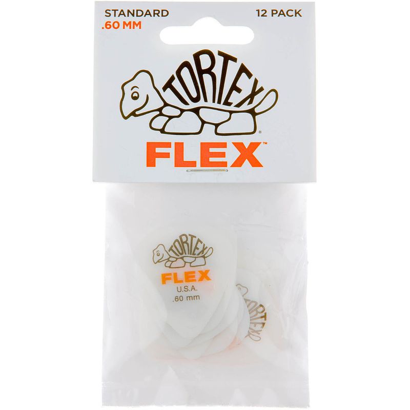 Foto van Dunlop tortex flex standard plectrums 0.60 mm (12 stuks)