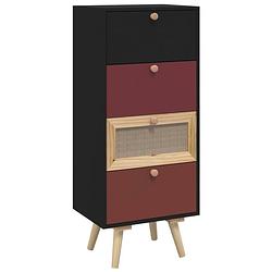 Foto van Vidaxl hoge kast met lades 40x30x95 cm bewerkt hout