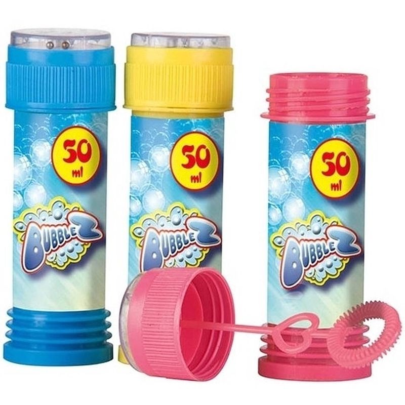 Foto van Voordelige bellenblazen/bellenblaas set 3x stuks - kinder speelgoed - 50 ml inhoud