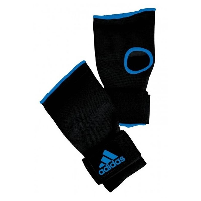 Foto van Adidas boks binnenhandschoen zwart/blauw l