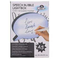 Foto van Speech bubble led lightbox lichtbox led spraak ballon met 1x markeerstift 5x led a5 formaat