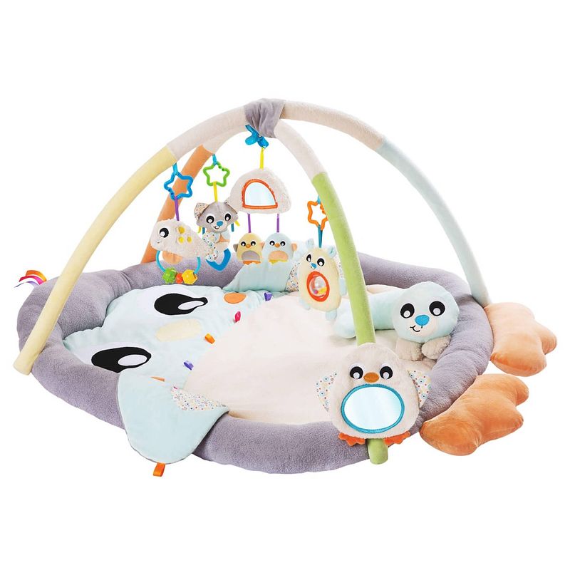 Foto van Playgro speelkleed met speelboog snuggle me penguin tummy time gym