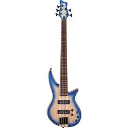 Foto van Jackson pro series spectra bass sba v, blue burst elektrische basgitaar