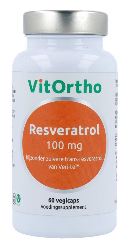 Foto van Vitortho resveratrol 100mg tabletten