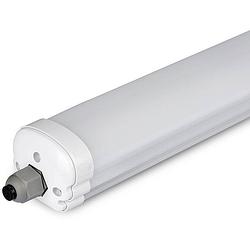 Foto van Led balk - viron bunton - 48w - waterdicht ip65 - helder/koud wit 6000k - mat wit - kunststof - 150cm