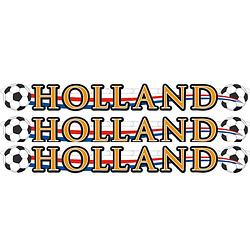 Foto van 3x holland voetbal slinger/ bannier karton 115x12 cm - oranje versiering raam - feestslingers