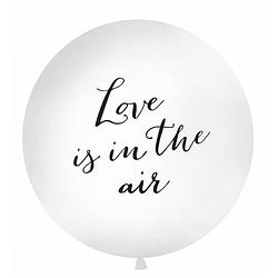 Foto van Jumbo ballon love is in the air print wit - ballonnen