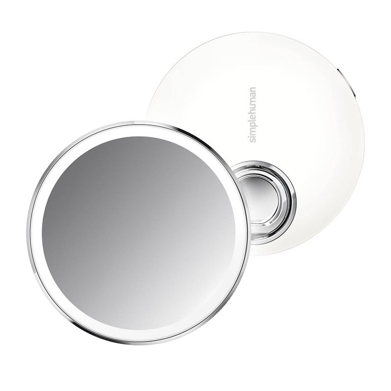 Foto van Simplehuman - spiegel met sensor, compact, 3x vergroting, wit - simplehuman