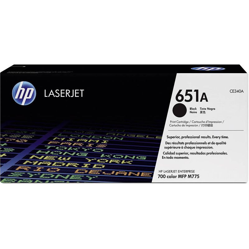 Foto van Hp 651a ce340a tonercassette zwart 13500 bladzijden origineel toner