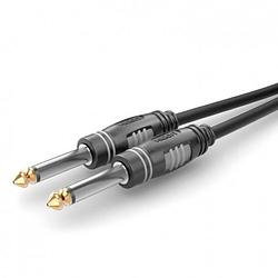 Foto van Sommer cable hba-6m-0600 jackplug audio aansluitkabel [1x jackplug male 6,3 mm (mono) - 1x jackplug male 6,3 mm (mono)] 6.00 m zwart