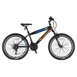 Foto van Geroni hardtail mountainbike magnum 24 inch 36 cm junior 21v v-brakes zwart/oranje