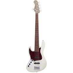 Foto van Sadowsky metroexpress vintage j/j bass morado solid olympic white linkshandige 5-snarige basgitaar