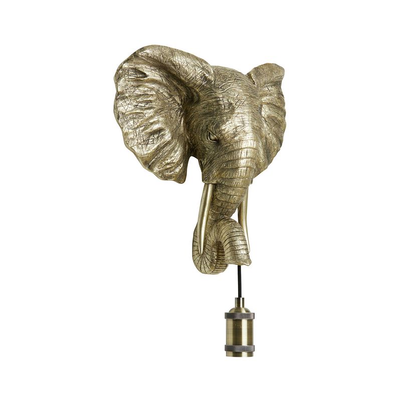 Foto van Light & living - wandlamp elephant - 35x13x36cm - goud