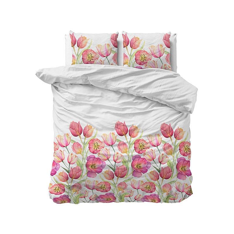 Foto van Dekbedovertrek lilly - tweepersoons (200x220 cm) - meerkleurig polyester-katoen - dessin: patroon - sleeptime elegance - dekbed-discounter.nl