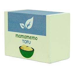 Foto van Mamamemo tofu 10 x 8 cm hout ivoorwit/lichtblauw
