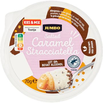 Foto van Jumbo caramel stracciatella 70g aanbieding bij jumbo | 4 voor 2.50