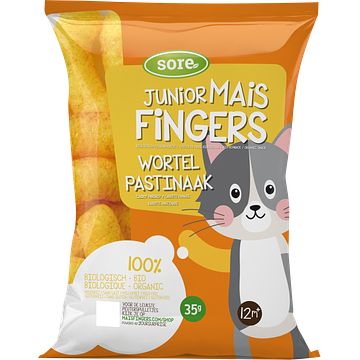 Foto van Sore junior mais fingers wortel pastinaak 12+ maanden 35g bij jumbo